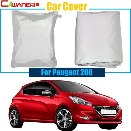 Cawanerl New Car Cover UV Anti Rain Snow Sun Resistant Protector Cover Dust Proof For Peugeot 208 Free Postage