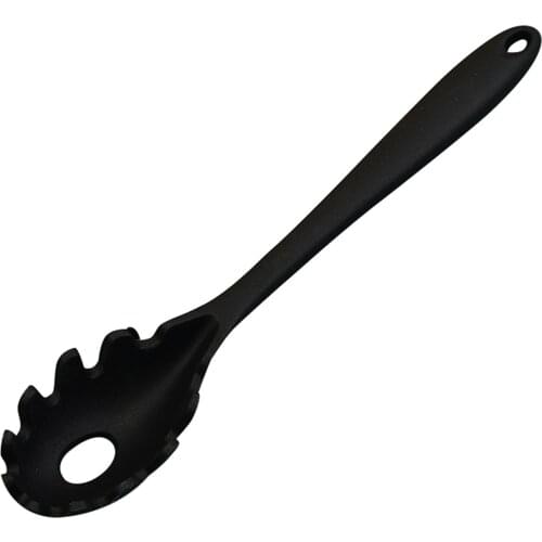 Practical Cooking Tool Hollow Bottom Noodle Multifunctional Spoon Soft Silicone Ergonomic Pasta Fork Home Kitchen Mini Portable