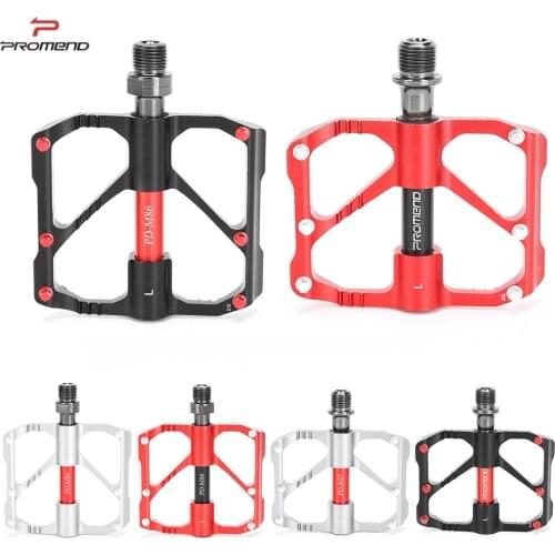 PROMEND Aluminum Alloy Bike Pedal 3 Seal Bearings High Strength Durable 12 Anti-Slip Nails Ultralight Bicycle Accessories