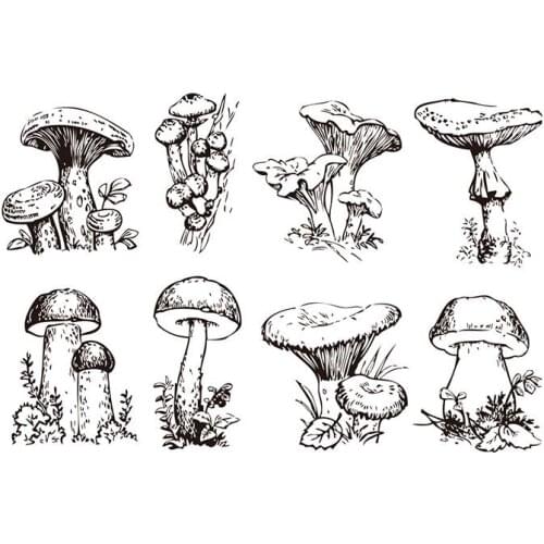 Mushroom Transparent Clear Stamp for DIY scrapbooking/Card Making C129