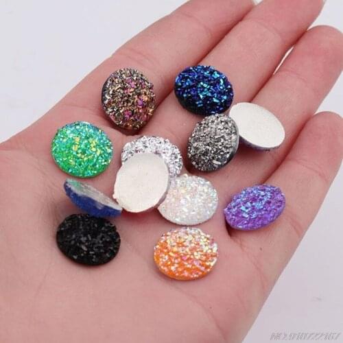 12mm Sparkle Crystal Cluster Resin Molds Flat Round Resin Gem Earrings Epoxy Resin Mold Making Tools D18 20 Dropshipping