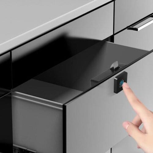 New-Drawer Intelligent Electronic Lock File Cabinet Lock Storage Cabinet Fingerprint Lock Cabinet Door Fingerprint Lock Furnitur