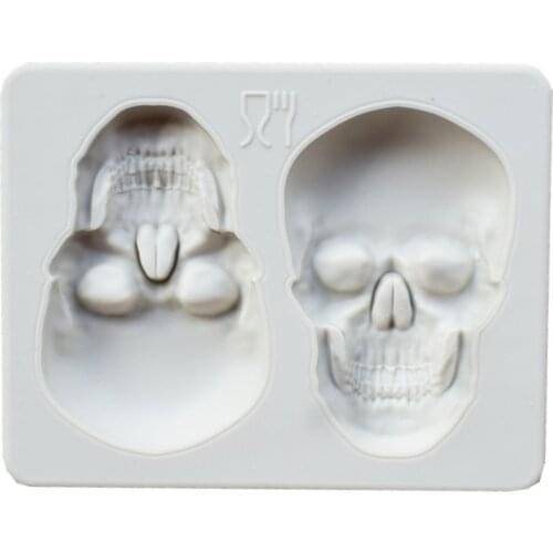 Silicone Mold Cake Decoration Fondant Bakeware 2 With Skull Head Mold Kitchen Random Color DIY Fondant Baking Ornaments m196