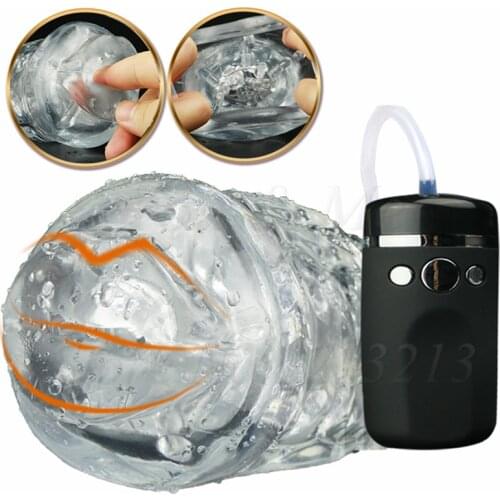 Strong Suck Oral Sex Male Masturbator Electric Blowjob Vibrator Penis Enlargement Pump Deep Throat Sucking Pussy Toys For Man