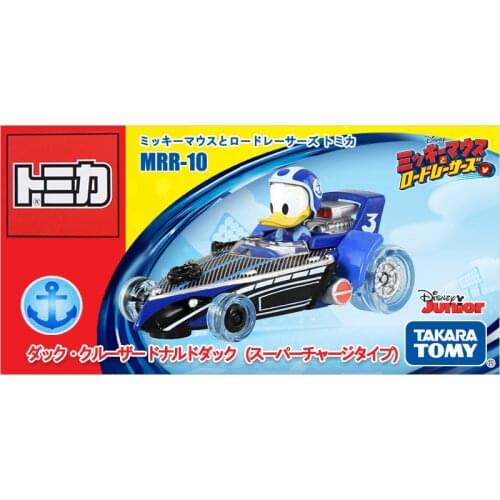 Takara Tomy Tomica Mickey Mouse The Roadster Racers MRR-10 Duck Cruiser Donald Duck Super Charge Type 6cm Metal Vehicle Toy Car