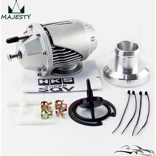 TYPE-2 II 2 SQV BLOW OFF VALVE BOV UNIVERSAL ALUMINUM+2.5" FLANGE PIPE SILVER with original box