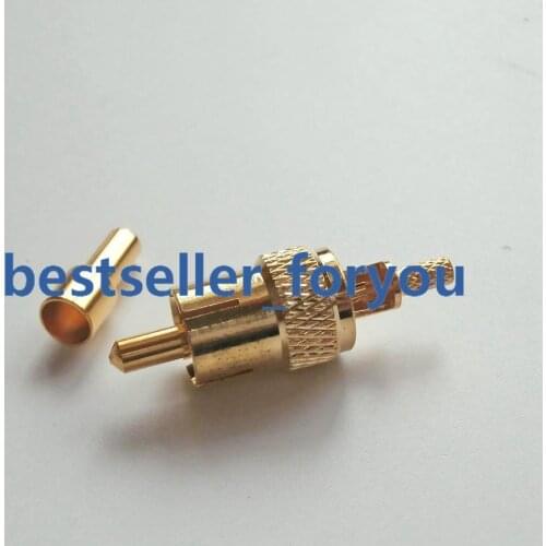 1Pcs RCA Plug male Crimp for RG174 RG316 LMR100 cable Straight RF connector