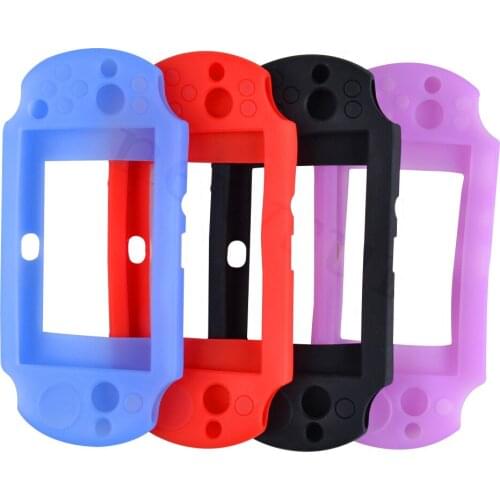 100PCS Silicone Soft Protective Cover Case For Sony Psv2000 Psvita2000 PS Vita Psv 2000 Skin Case Shell Controller