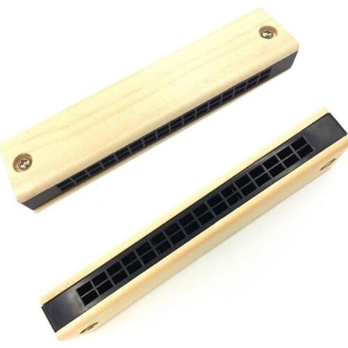 2020 Educational Musical Wooden Harmonica Instrument Toy For Kids Children Gift Randomly Kid