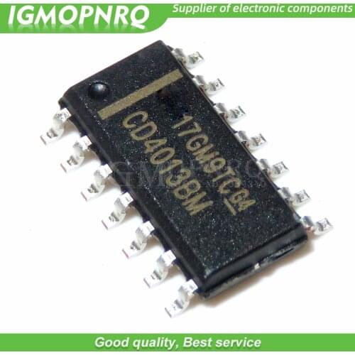 30PCS 4013 CD4013 CD4013BM SOP-14 Dual D-type flip-flop / logic chip New Original