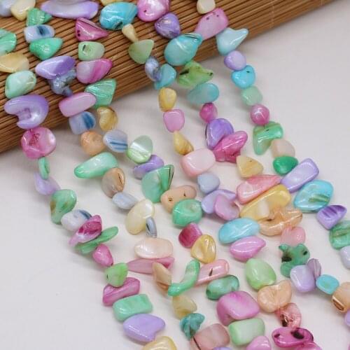Mix Color Natural Shell Beaded High Quality Irregular Shell Loose Beads For Making DIY Jewelry Necklace Bracelet Length 80cm