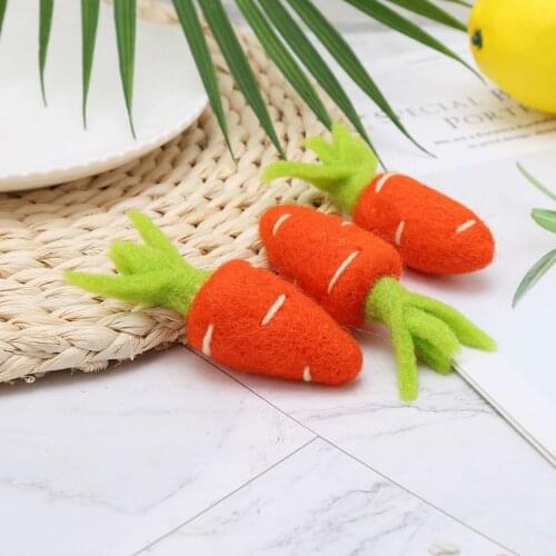 C5AA Photography Props Felt Carrot Vegetable DIY Handmade Crafts Decoration Christmas Baby Photo Background Accessories Clothing