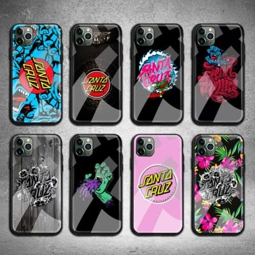 Santa cruz skateboards Phone Case Tempered Glass For iPhone 12 pro max mini 11 Pro XR XS MAX 8 X 7 6S 6 Plus SE 2020 case