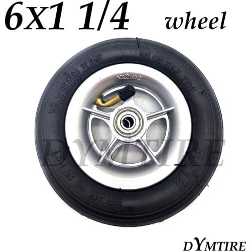 6 Inch 6x1 1/4 Wheel for Mini Gas Electric Scooters Folding E-Bike 6x1.25 Inner Outer Tire