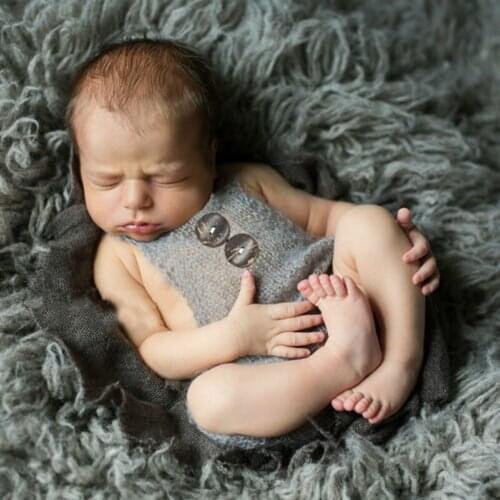 Newborn Baby Photography Prop Button Overalls Pants Photo Shoot Romper Outfit organic cotton baby clothes rompers baby summer