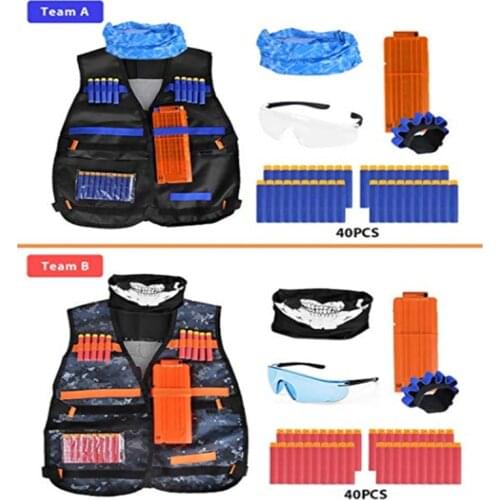 Toy gun suit for Nerf Gun Outdoor Tactical Equipment Vest Suit Outdoor Sports Fun War Game Toys gun Parts Kids best Xmas Gifts