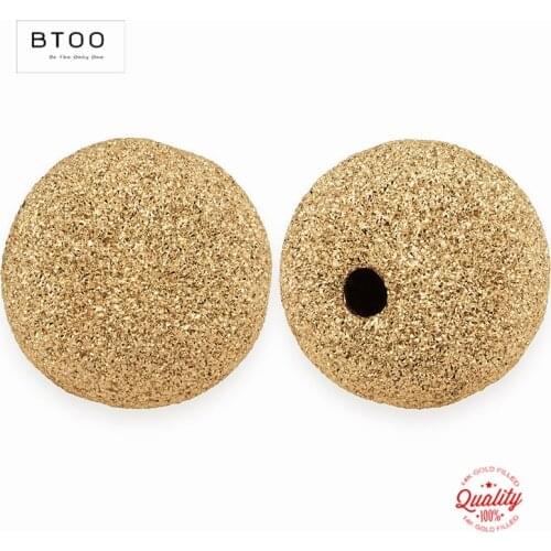 14K Gold Filled Round Seamless Stardust Bead Gold Beads for Jewelry Making Handmde DIY Accessories Jewelry Findings Gold Beads