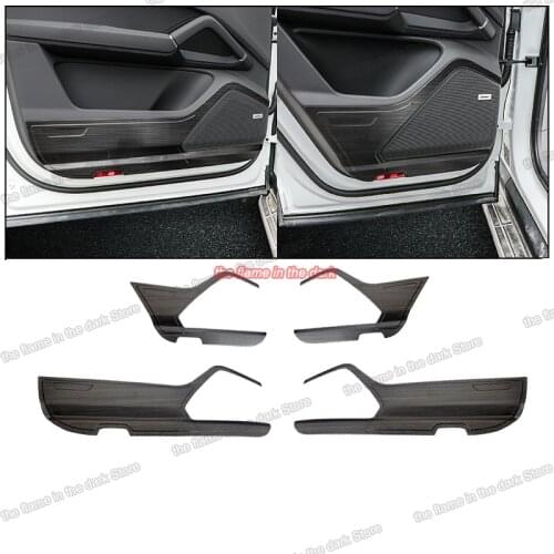 Lsrtw2017 Stainless Steel Car Interior Door Cover Anti-kick Panel Board for Porsche Cayenne 2018 2019 2020 Accessories Auto 2021