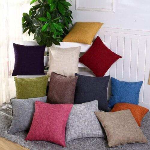 Fashion 13 color Solid Pillowcase Simple Plain Decorative Cushion Cover Home Decoration Products Sofa Car Chair Pillow Case