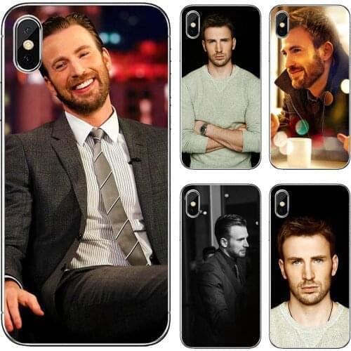 Sexy-USA-Man-Chris-Evans-Captain-America Soft Covers For Motorola Moto G5 G5S G6 Z Z2 Z3 C G G2 G3 X4 E4 E5 Play Plus