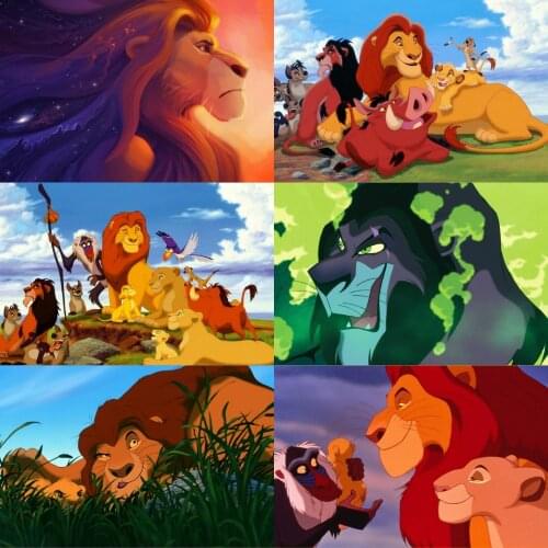 Diamond Painting Full Square Disney Lion King Cross Stich Kits Diamond Mosaic Anime Rhinestones Art Bead Picture Home Decor