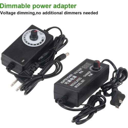Voltage Dimming DC 12V 24V 1A 2A 3A 5A Lighting Transformers Power Adapter Digital Display for US/EU Plug LED Driver AC100-265V