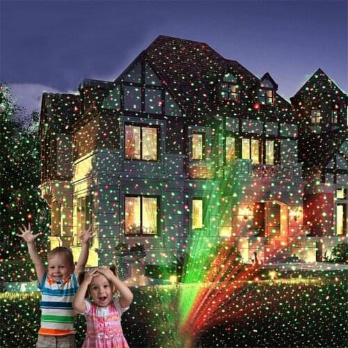 Christmas Red Green Holiday Light Laser Projector Lamp Outdoor LED Tree Light Xmas Lawn Garden Star Sky Shower Lighting Lamps