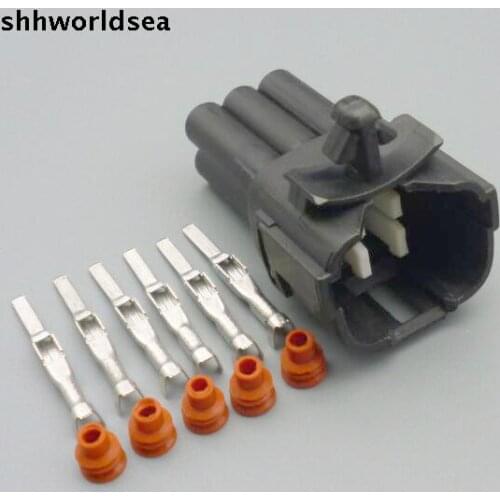 Shhworldsea 5/30/100sets kit 2.2mm 6p 6way male waterproof plastic connector 6188-0209