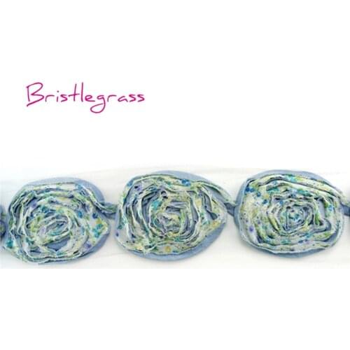 BRISTLEGRASS 1 Yard 2.75" 7cm Chiffon Jean Shabby Flowers Tulle Mesh Lace Trim Headband Bridal Wedding Dress Costume Sewing Trim