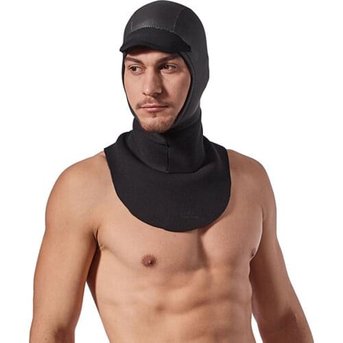 Wetsuit Dive Bib Hood 3mm Neoprene Stretch, for Water Sports in Cold Scuba Diving Cap Skin Face Seal