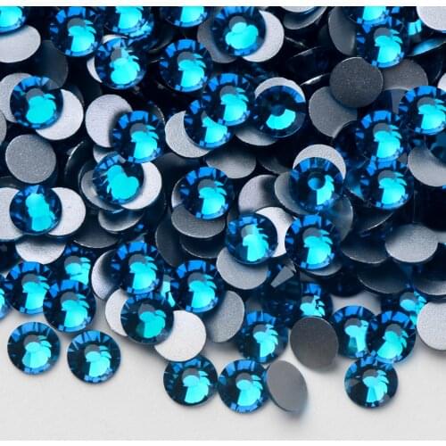 FlatBack Glass Rhinestones/Non-HotFix for Nail Art Decorations SS3-SS40 Flat Back Rhinestones Crystal High Quality Rhinestones