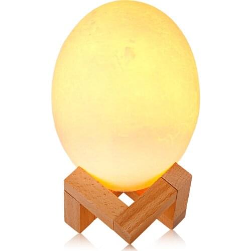 3D Printing Dinosaur Egg Light Patting Night Lamp PLA 3 Colors For Bedroom Home Decoration Gift Table Desk Night Light