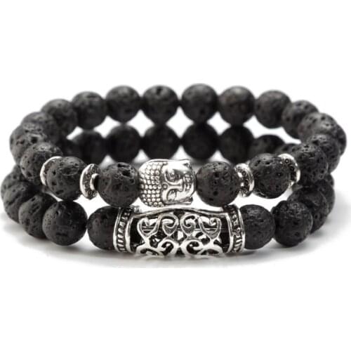 Tiger eye 8mm Punk multicolor Agate beads Chakra Reiki Buddha Yoga Bracelet elastic adjustable Volcanic Stone Bangles gjy43