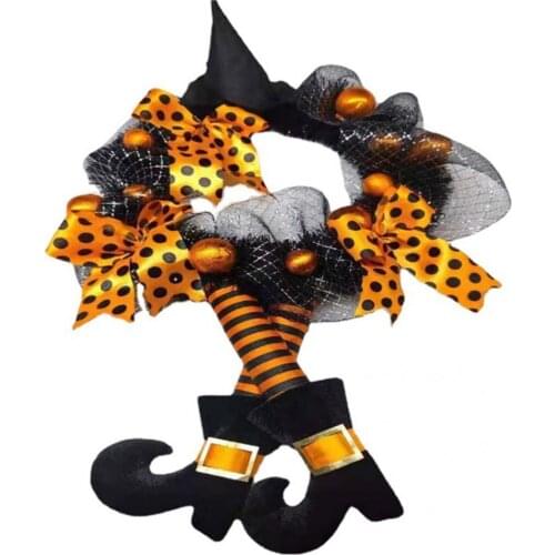 Windproof Reusable Thanksgiving Parties Decoration Wreath for Door Decor