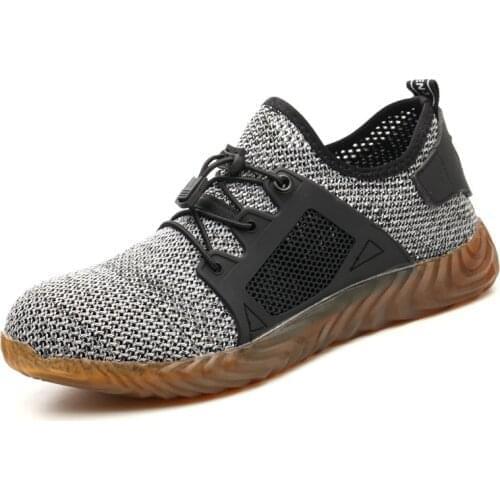 Women Work Boots Steel Toe Lightweight Breathable Hike Sneakers Construction Safety Shoes for Women