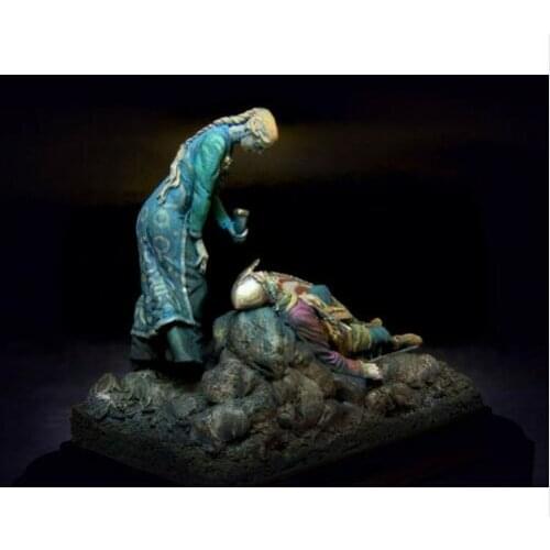 1/32 54MM ANCIENT Injured include 2 54MM Resin figure Model kits Miniature gk Unassembly Unpainted