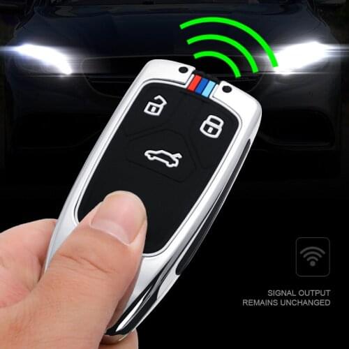 1 Pcs Zinc Alloy Car Key Case Cover for Audi 2018 2019 A4 Allroad B9 Q5 Q7 TT TTS Remote Smart Key Case Cover 3 Buttons