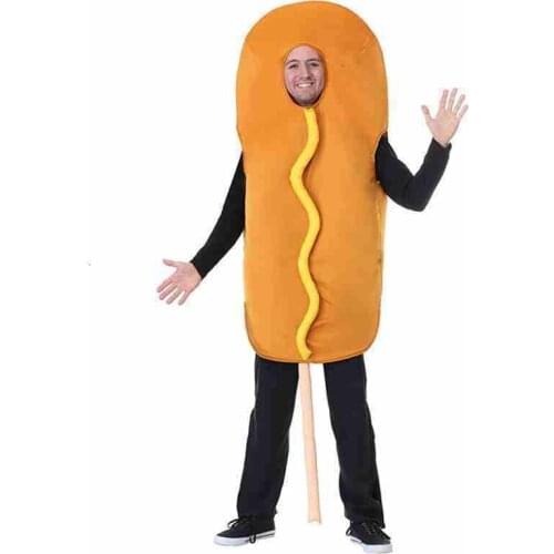 2020 Funny 3D Print Sausage Cosplay Hot Dog Costumes Child Cartoon Halloween costume for Kids Food Carnival boy Fancy Dress
