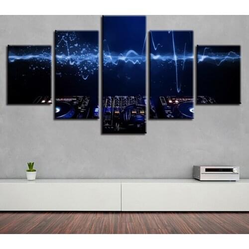 5 Pieces Table De Mixage Dj Wall Art Poster Canvas Painting Modern Modular Pictures For Living Room Decorative Artwork