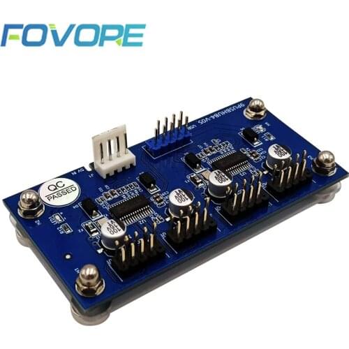 9pin USB Header Male 1 to 4 Male Extension Cable Card USB 2.0 HUB 9 pin Connector Adapter + SATA Power Magnetic Base for Desktop