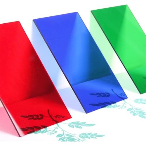 100x100mm Color Transparent Acrylic Plexiglass Acrylic Sheet Plastic Sheet for Advertising Production Home Decoration