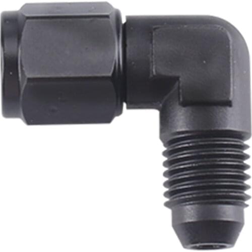 AN4-AN12 Swivel Adaptors To Male Black evil energy Oil Fuel Fittings Anodized Aluminum Fuel Adapter 90 Degree Female