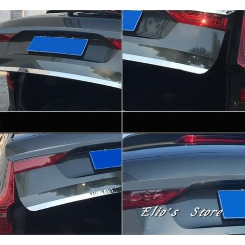 Car Styling Stainless Steel Exterior Rear Trunk Tailgate Decoration Cover Trim For VOLVO XC60 2018 2019 2020 accessories