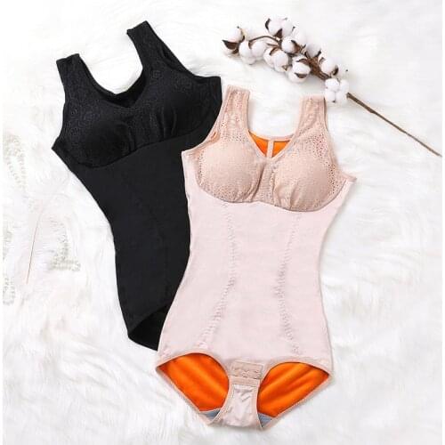 Seamless Body Shaper Slim Womens Underwear Bodysuit Waist Shaper Shapewear Slimming Bodysuits velvet Plus size