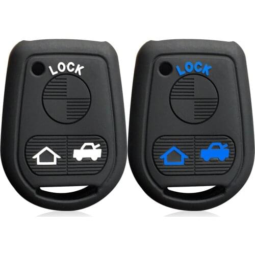 Silicone Key Case Cover Holder For BMW E39 E46 E31 E32 E34 E36 E38 Z3 3 Button Remote Shell Keyless Auto Accessories Jackage Fob