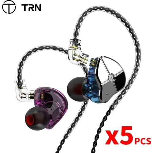 TRN ST1 1DD 1BA Hybrid In Ear Earphone HIFI DJ Monitor Running Sport Earphone Earplug Headset With QDC Cable TRN V90 BA5