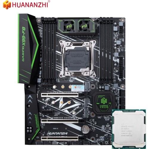 HUANANZHI X99 F8 Motherboard with Intel XEON E5 2680 V4 LGA2011-3 DDR4 RECC/NON-ECC Memory Combo Kit Set NVME USB 3.0 ATX