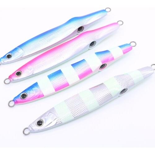 CASTFUN Artificial Bait Lure Fishing Lures Saltwater Slow jig Metal jig 3D Eyes Glowing 200G 1PC Jigging Lure Artificial Baits