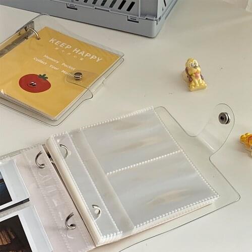 3 Inch 100/120 Pockets Transparent Soft Shell Polaroid Mini Photo Album Train Ticket Book Collection Business Bank Card Storage