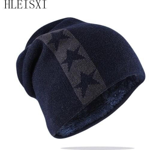New Skullies Beanies Knitted Hat Winter Hats For Men Women Beanie Warm Male Gorros Bonnet Caps Fashion Star Bone